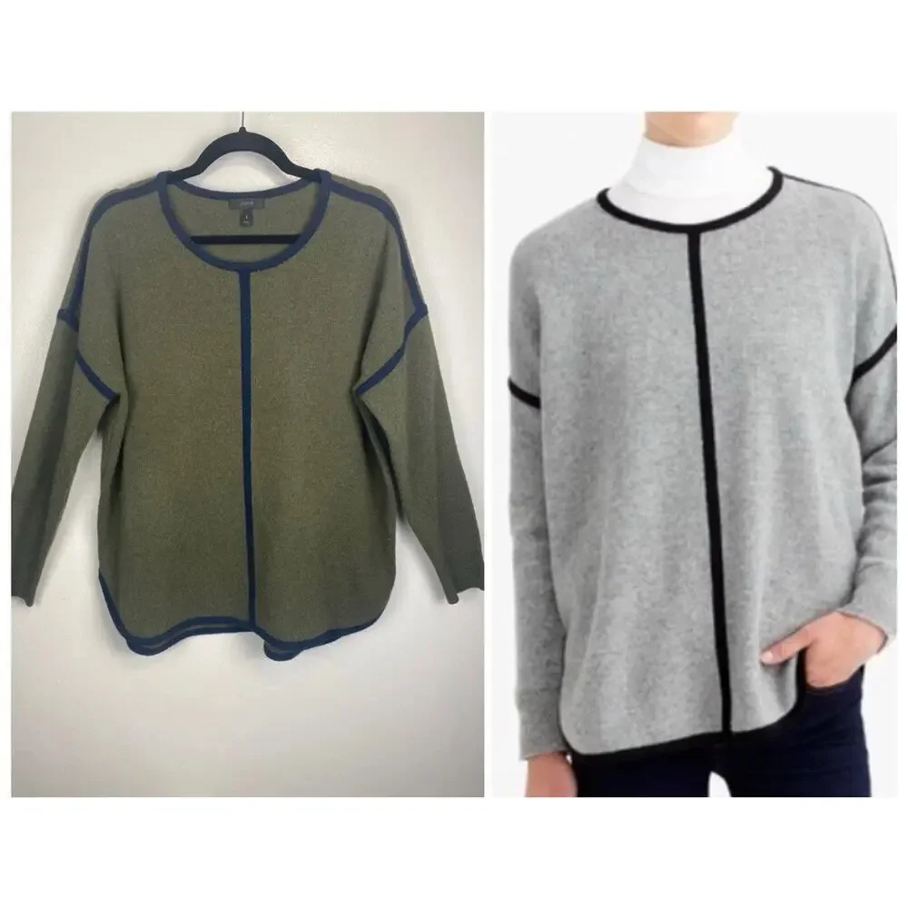 J.Crew Womens 100% Wool Sweater Tunic Oversized Sweater Size S 2142